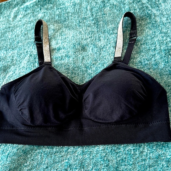 Other - ELEGANT Black Women's Bra with Silver Straps